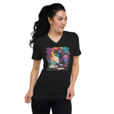 Killing It On Drums Unisex Short Sleeve V-Neck T-Shirt - Beyond T-shirts